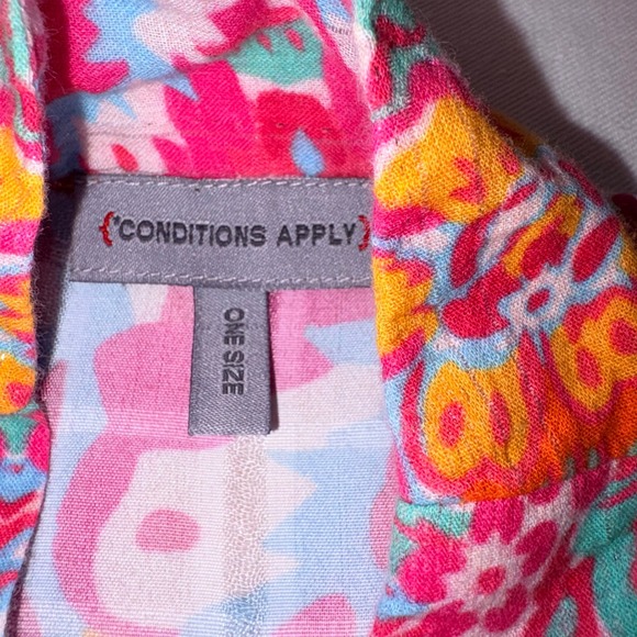 Anthropologie Conditions apply boho Floral Kimono Duster Maxi Open Front Pink - Picture 10 of 12